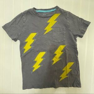 Mini Boden lightning bolt appliqué tee